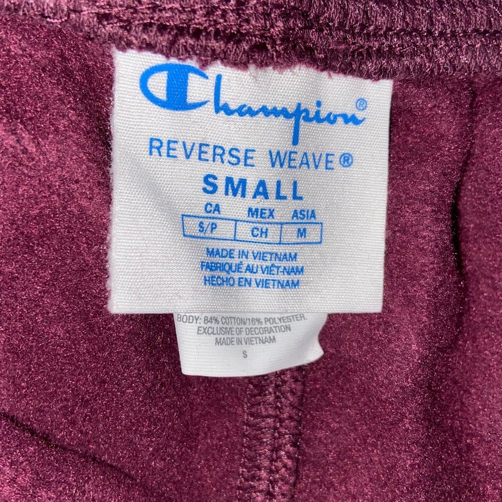 Champion Reverse Weave Sweatpants Wine Burgundy Mens Size Vintage NEW - Picture 2 of 9